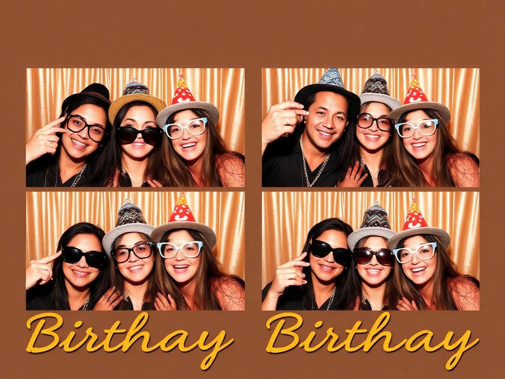 Photobooth fotostrip — verjaardagsfeest